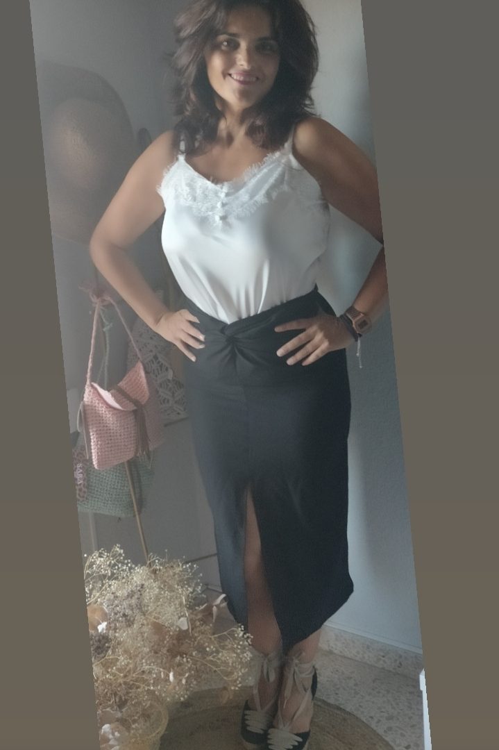 FALDA TUBO FRUNCE