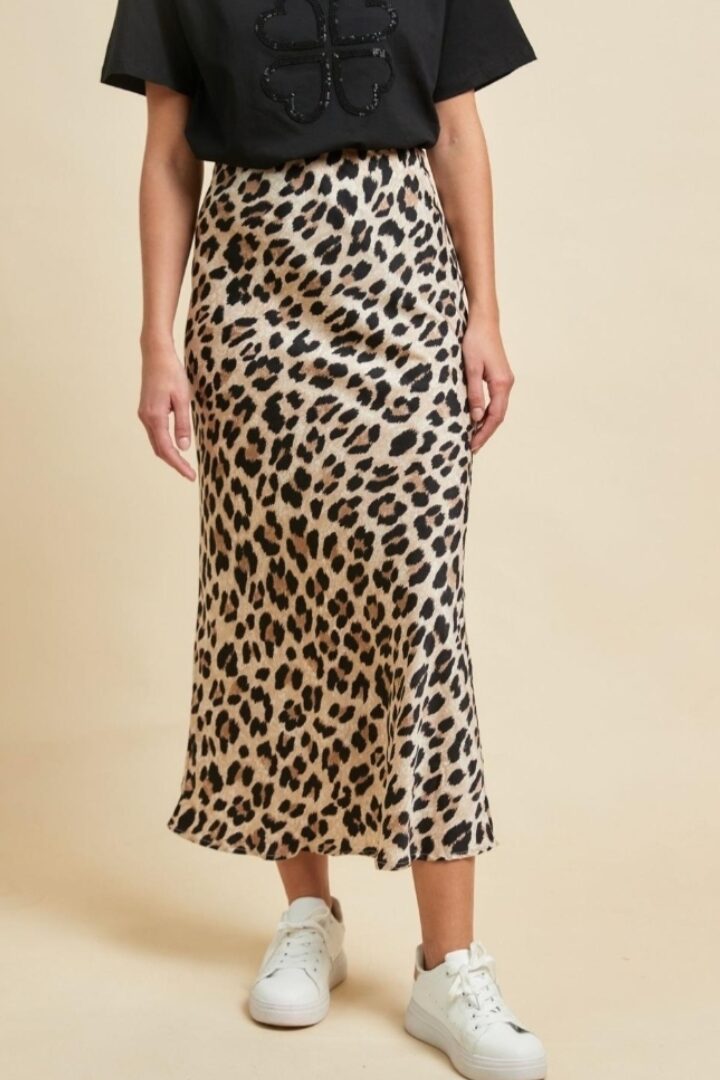 FALDA RASO ANIMAL PRINT