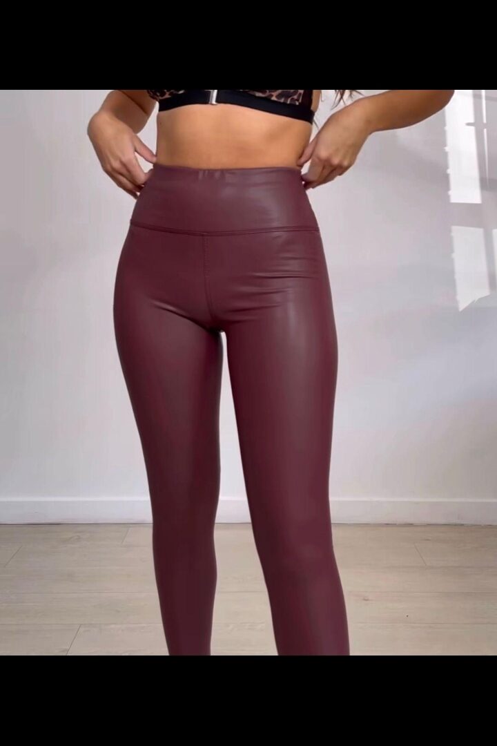LEGGINS POLIPIEL BURDEOS