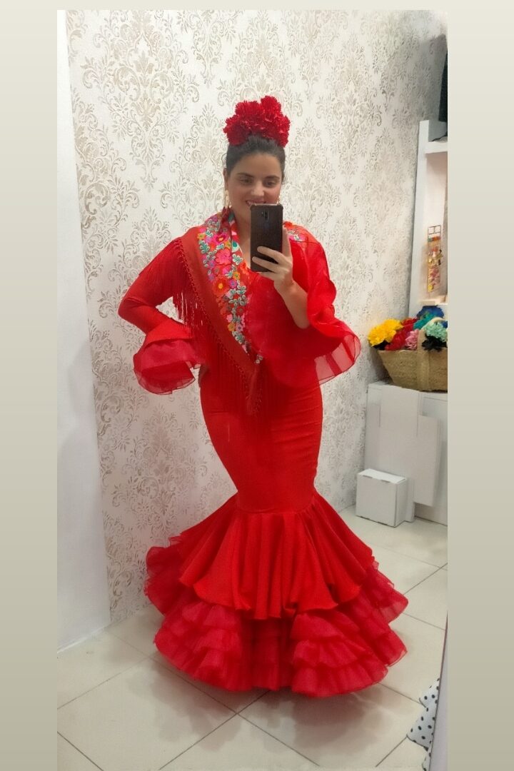 TRAJE FLAMENCA CLAVEL
