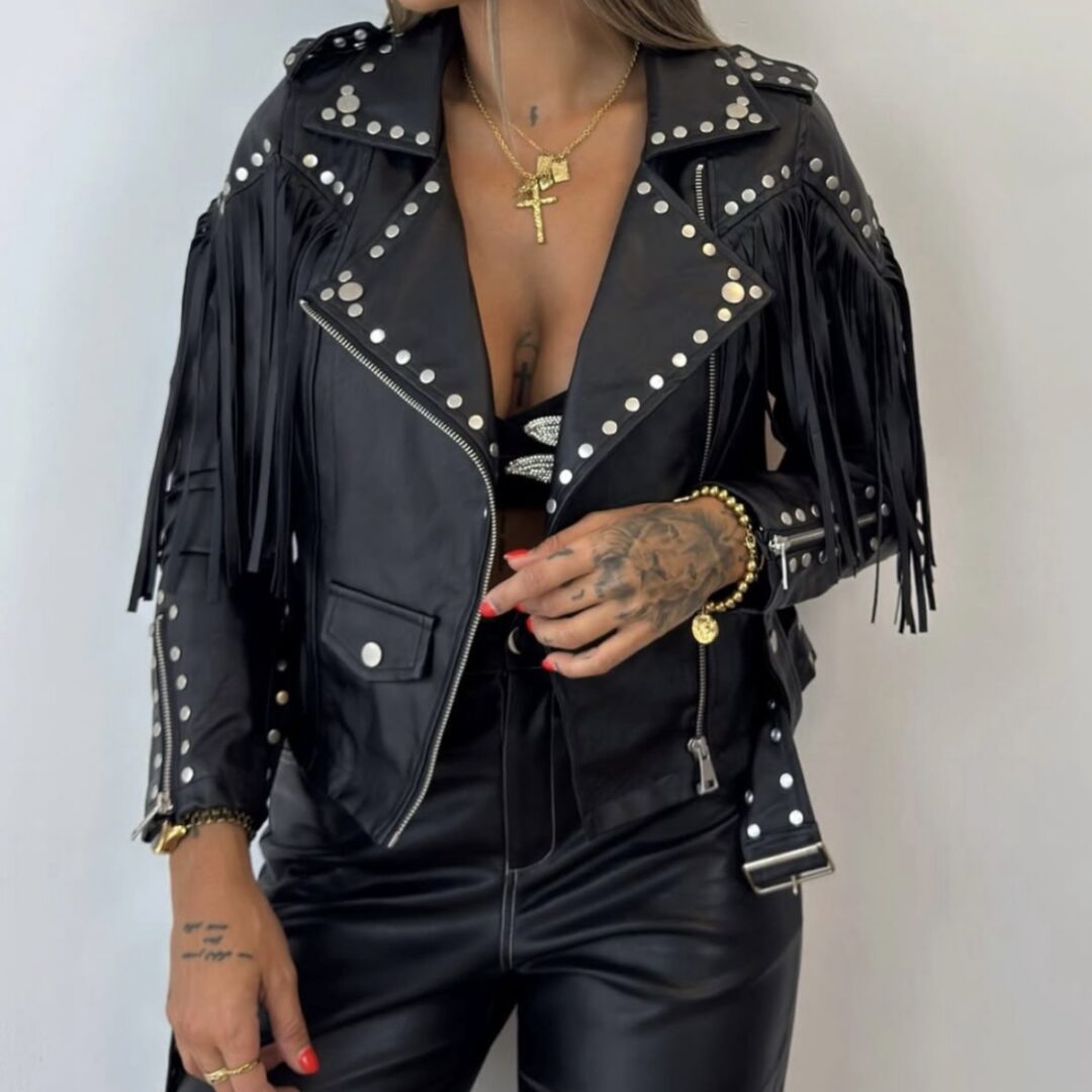 Chaqueta Polipiel Flecos