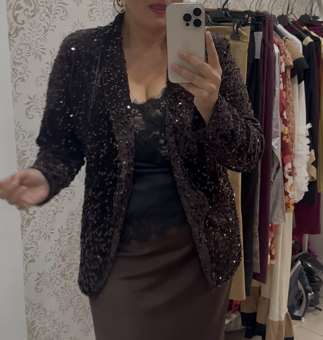 Blazer Terciopelo con Lentejuelas