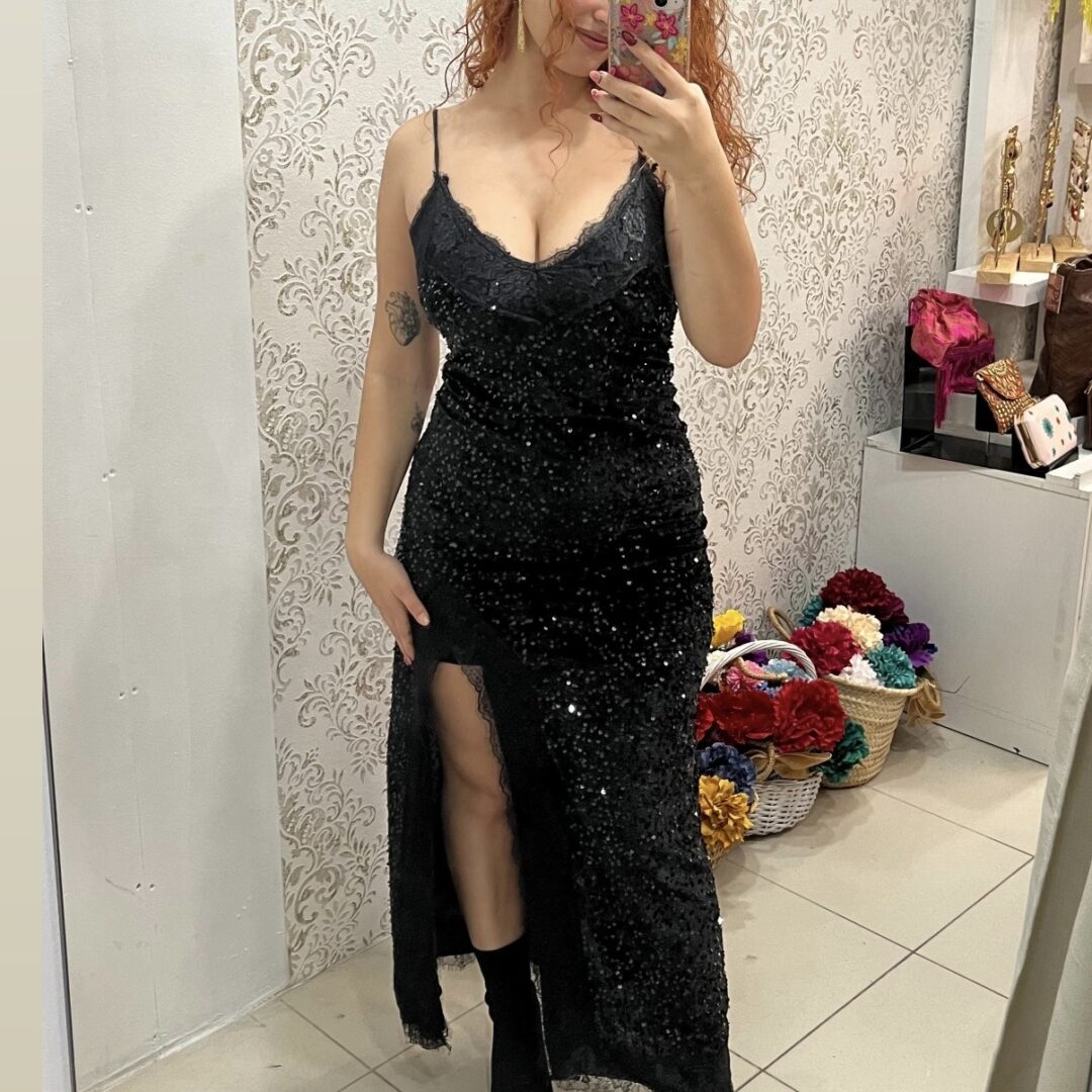 Vestido Lencero Brillo Carla