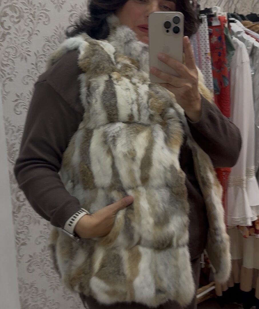 CHALECO PELO CONEJO SIN MANGAS