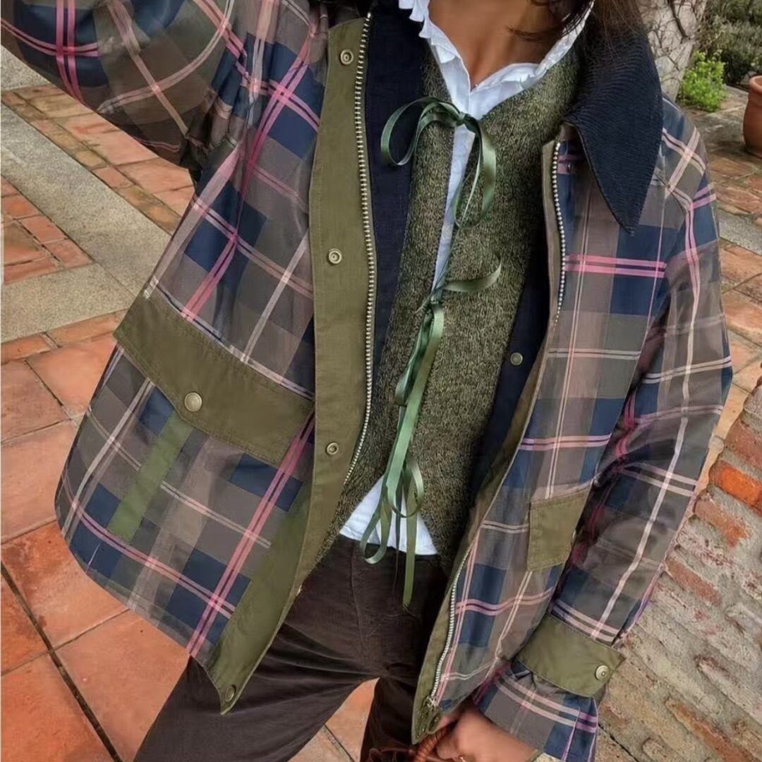 CHAQUETA CUADROS IMPREMEABLE